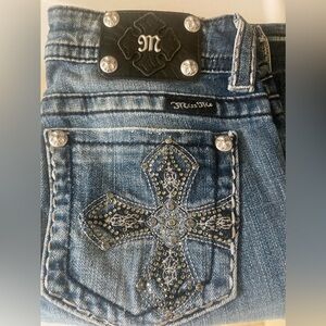 Miss me straight leg light wash jeans size 26 #120